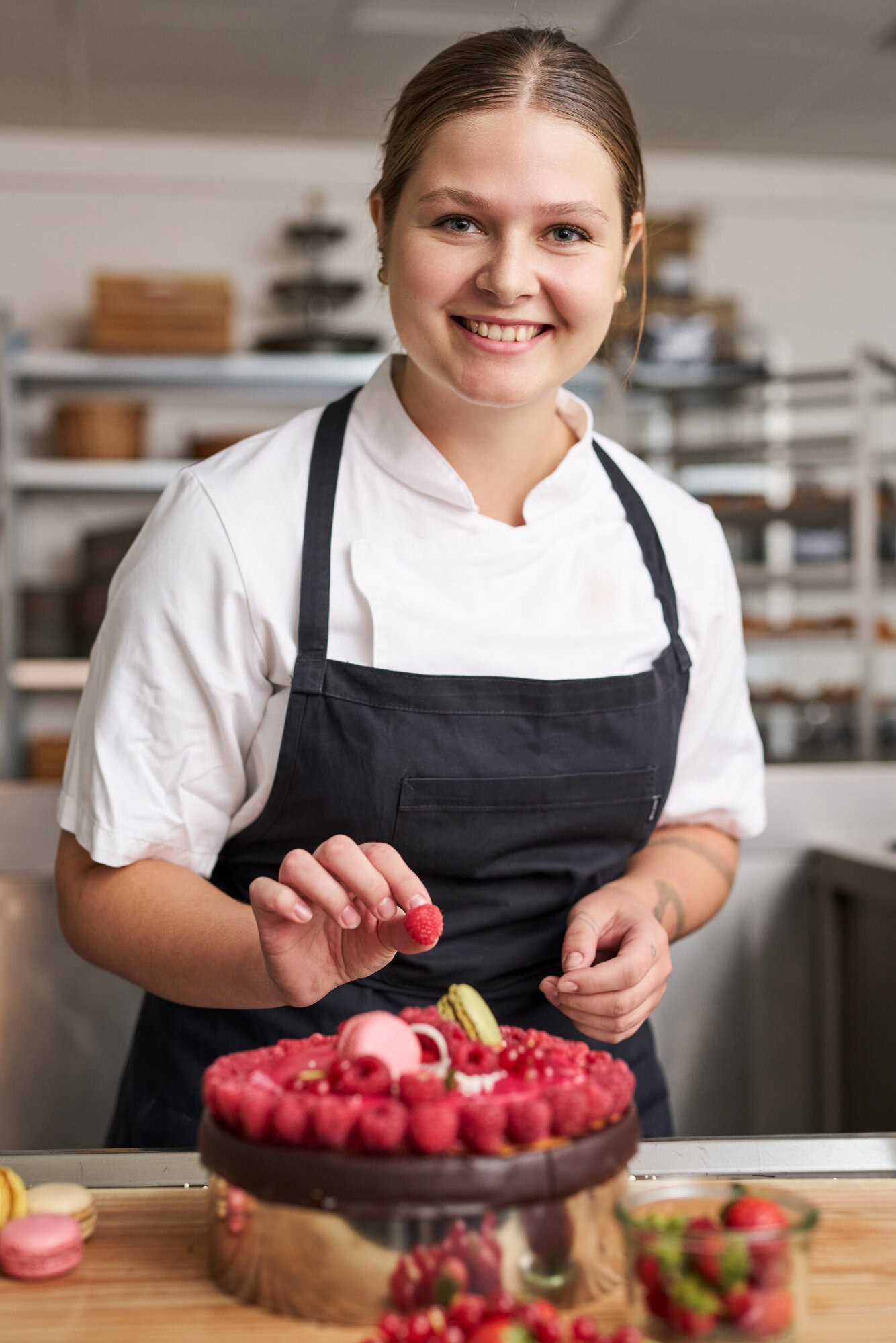Lærke - konditorelev på Severin Kursuscenter og Hotel i Middelfart på Fyn